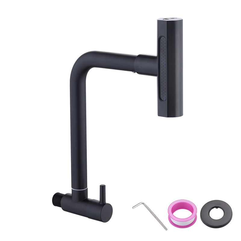 Multi-Mode Faucet, 4 Functions, Stainless Steel, Black