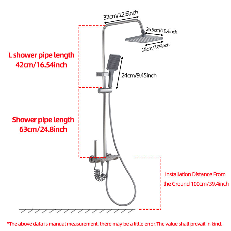 4-in-1 Rainfall Shower Combo Kit