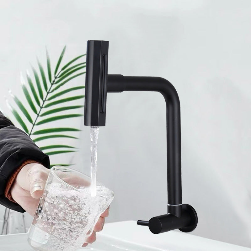 Multi-Mode Faucet, 4 Functions, Stainless Steel, Black